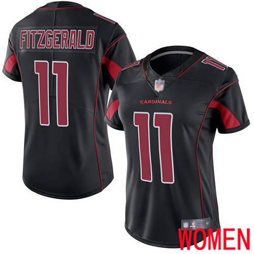 Arizona Cardinals Limited Black Women Larry Fitzgerald Jersey NFL Football #11 Rush Vapor Untouchable->women nfl jersey->Women Jersey